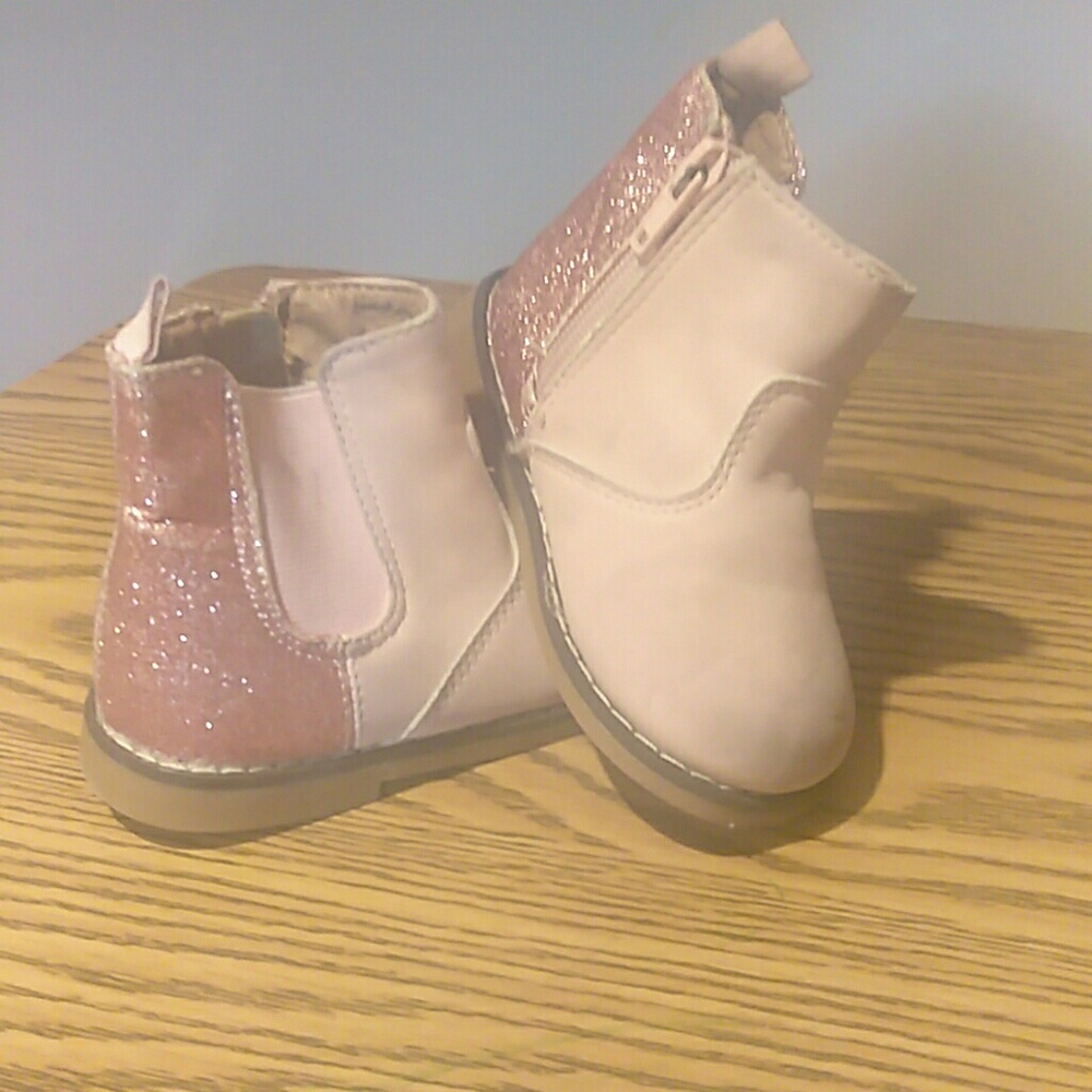 Pink glitter boots
